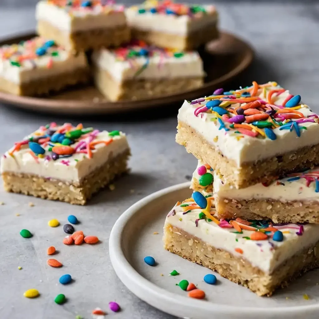 No Bake Birthday Cake Bars Recipe