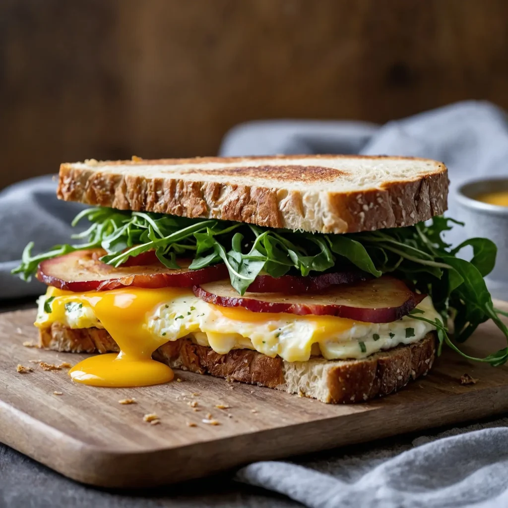 Savory Apple and Cheddar Breakfast Sandwich